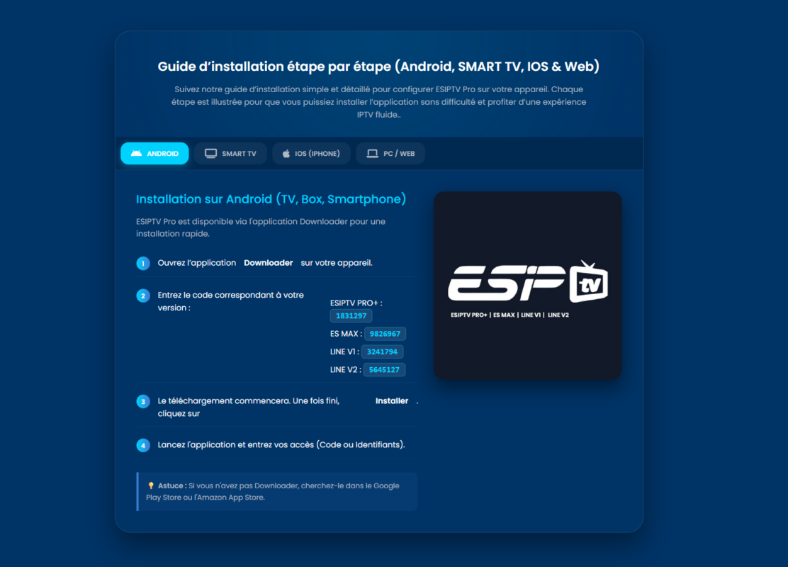 Comment installer et configurer ESIPTV Pro sur tous vos appareils - Esiptv Pro Comment installer et configurer ESIPTV Pro sur tous vos appareils